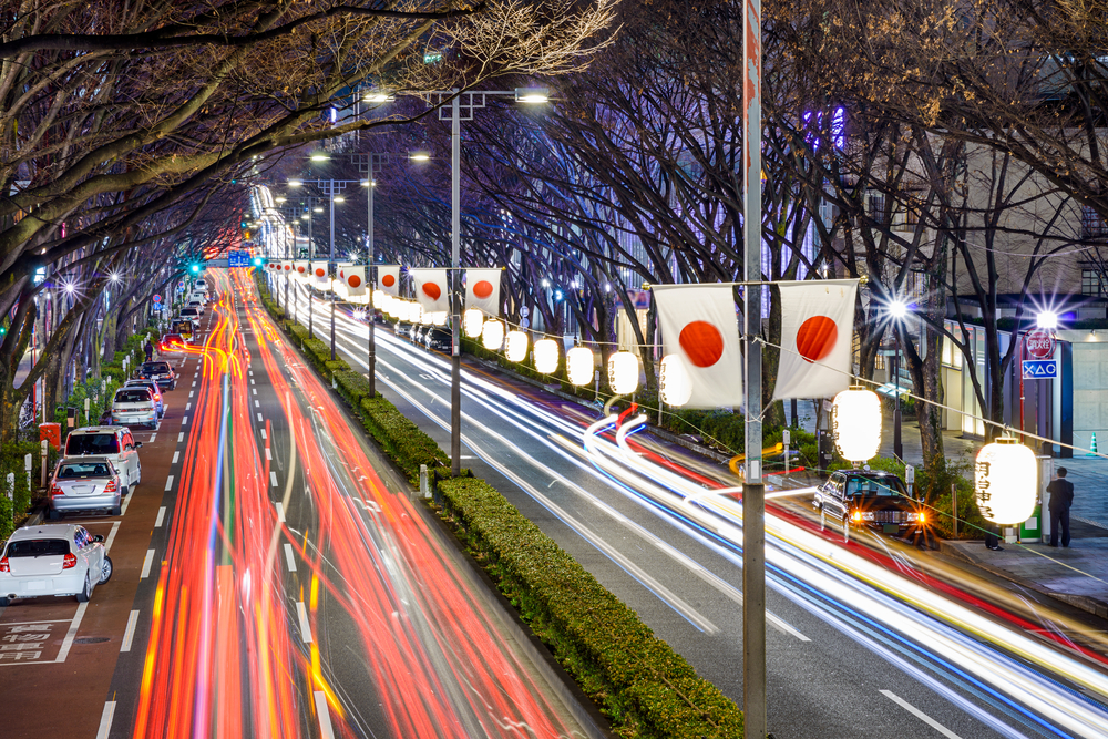 Japanse automerken straat